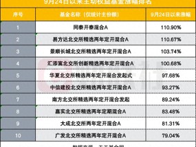 9.24以来哪些基金猛涨？4只净值反弹超100%，北交所成“财富密码”