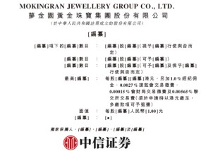 梦金园黄金，来自天津，通过IPO聆讯，或很快香港上市，中信独家保荐