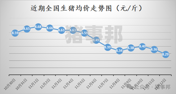 11月12日猪价汇总（均价再度刷新近5个月新低！）